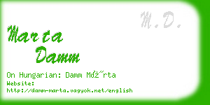 marta damm business card